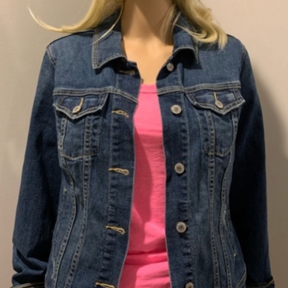 Old Navy Jackets & Blazers - Old Navy dark blue denim jacket w distressing